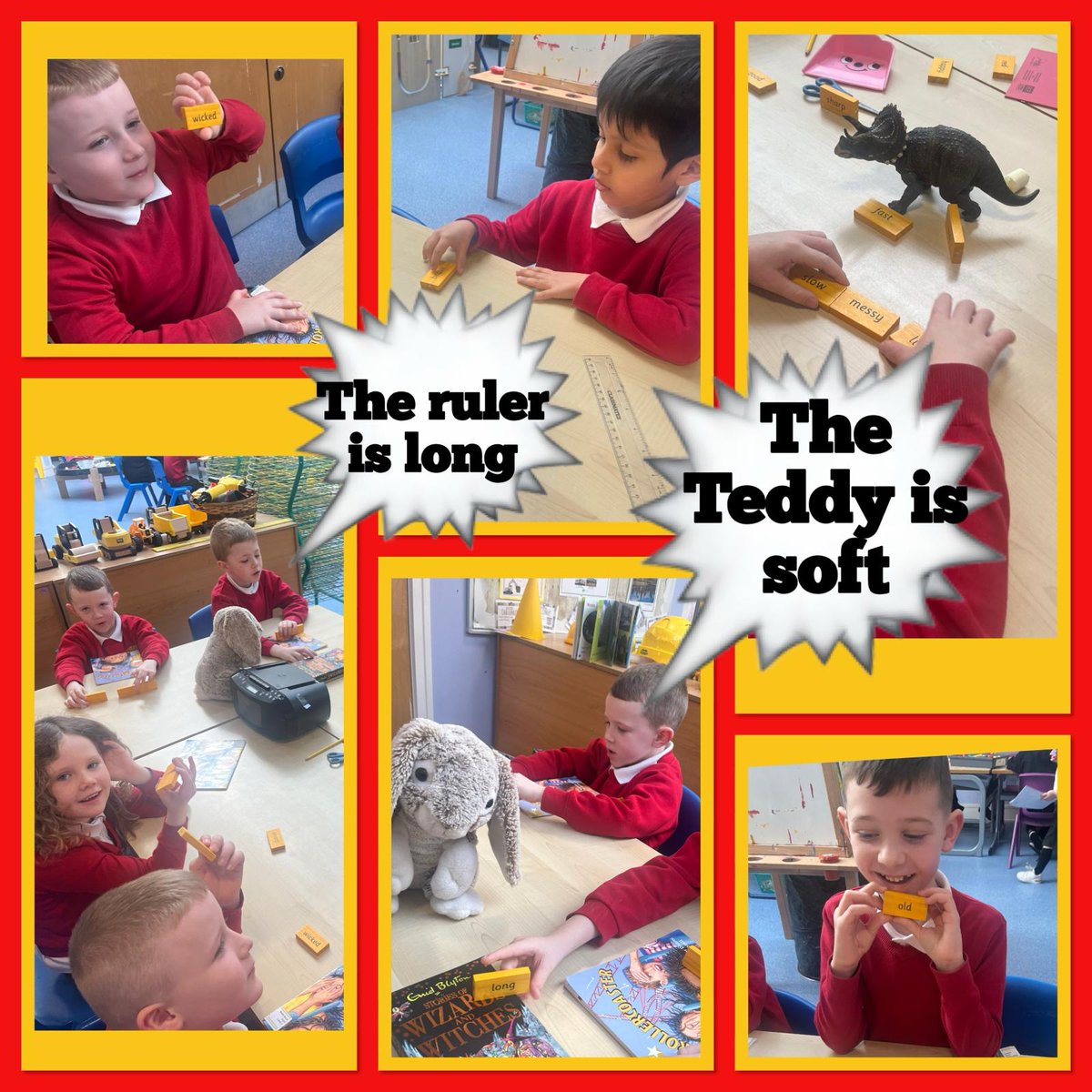 glencairn_ps's tweet image. P2x were using our ‘adjective blocks’ to describe and match to our class objects. 🧑🏫 #adjectives #descriptivelanguage 🗣️