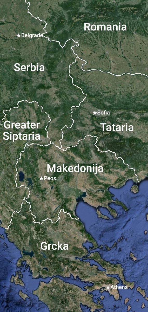 My real Balkan map, Macedonia forever greater 🇲🇰❣️ #macedonia #balkan #mapart #alternatefuture