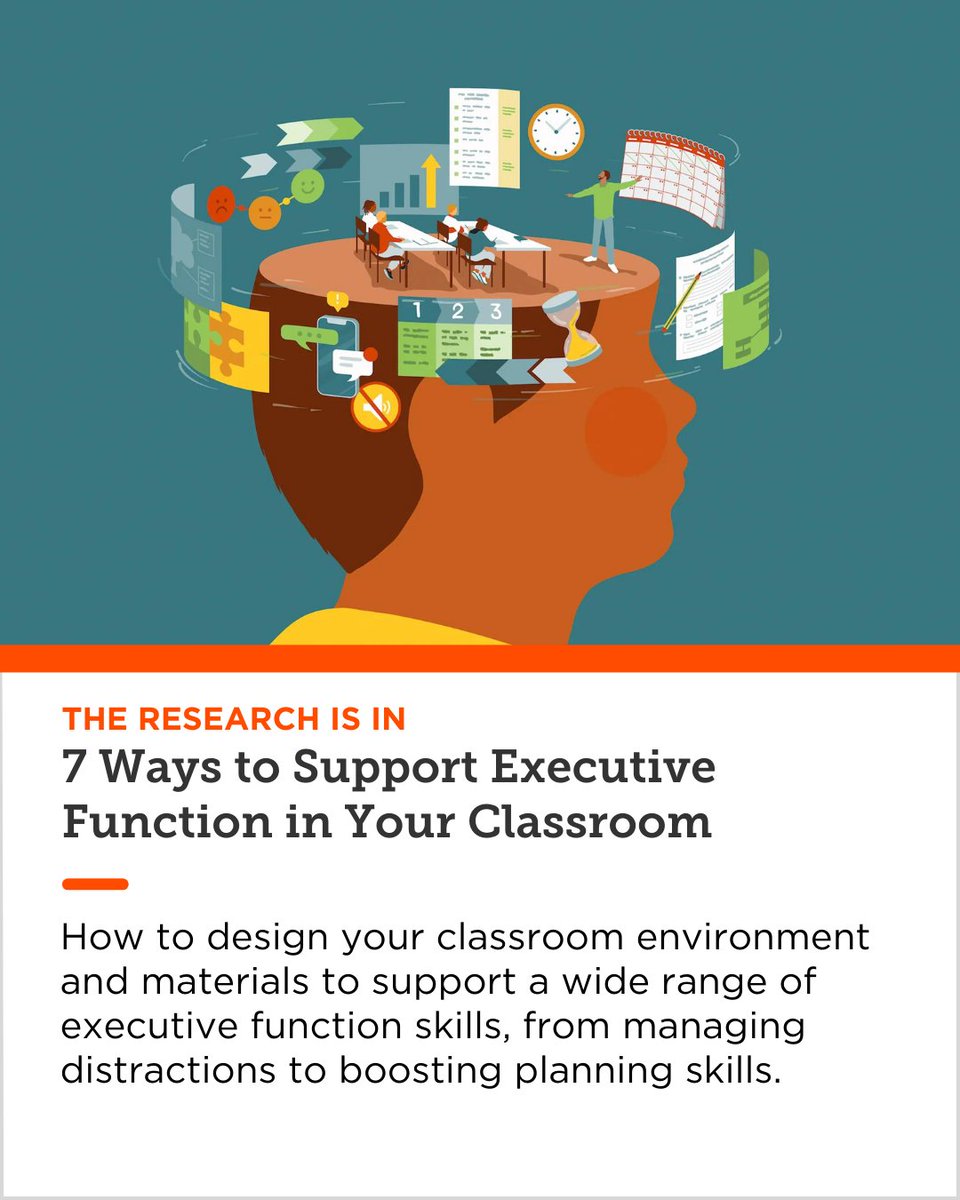 Dive into the research w/ Edutopia editor @YoukiTerada as he explores *7* evidence-based ways to support a wide range of #ExecutiveFunctioning skills. 🧵1/9