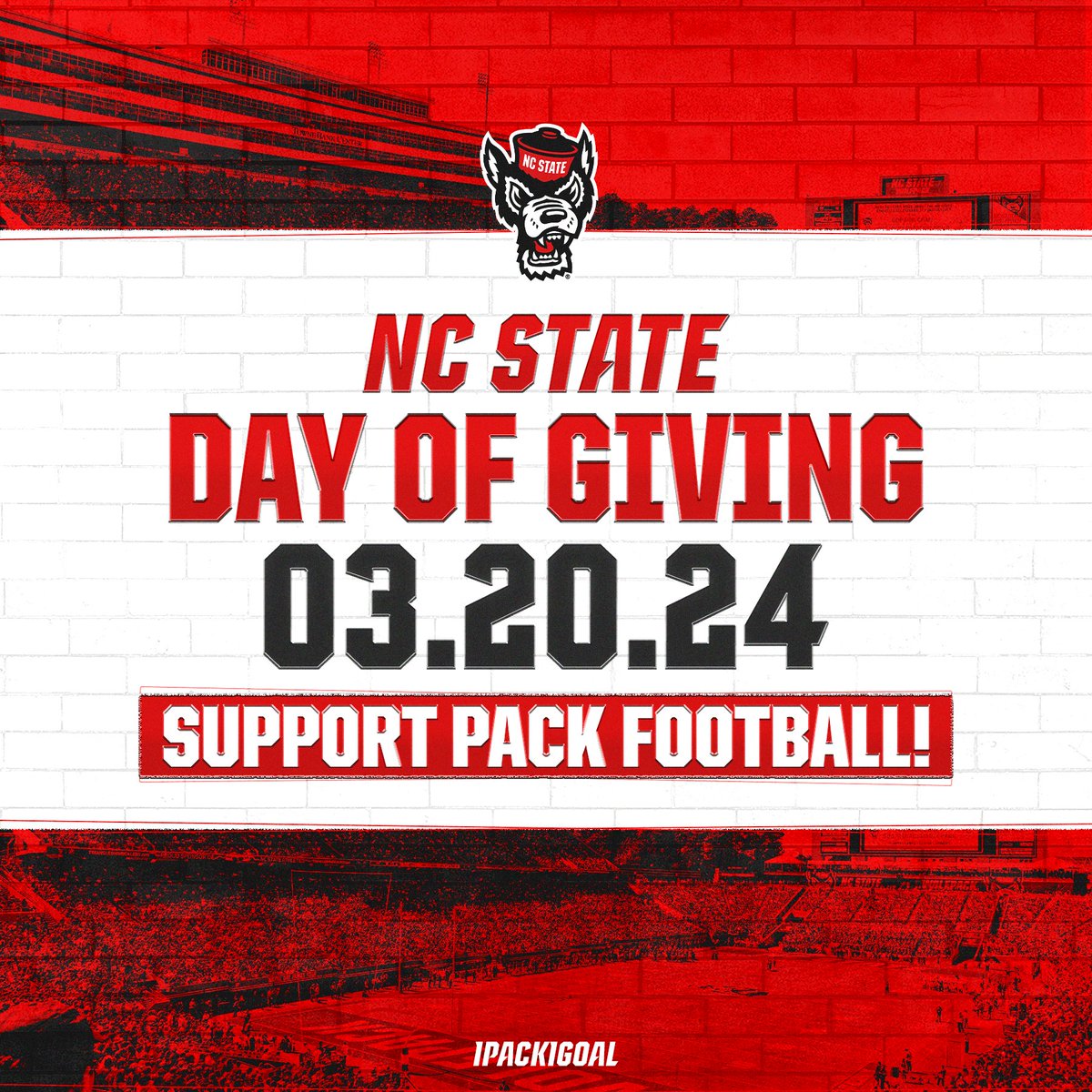 It's Day of Giving at NC State! If you would like to directly support our football program by #GivingPack, please donate at the link below. Your support for 🐺🐺🏈 is appreciated by our players and staff.  go.ncsu.edu/dog24sports