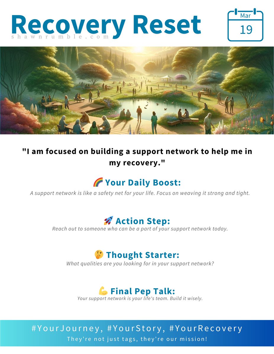 StigmaSlayer's tweet photo. 🌱 Building your support network? Think quality over quantity. 🤝

🛠️ #ActionStep: Reach out to one person who strengthens your journey today.

💭 #ThoughtStarter: What key trait do you value in your support circle?

🔗 Your network is your strength. Choose wisely. https://t.co/mDdgzKQo4N