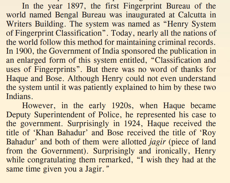 Haque collaborated with Edward Henry and Hem Chandra Bose to make the Henry Classification System of...