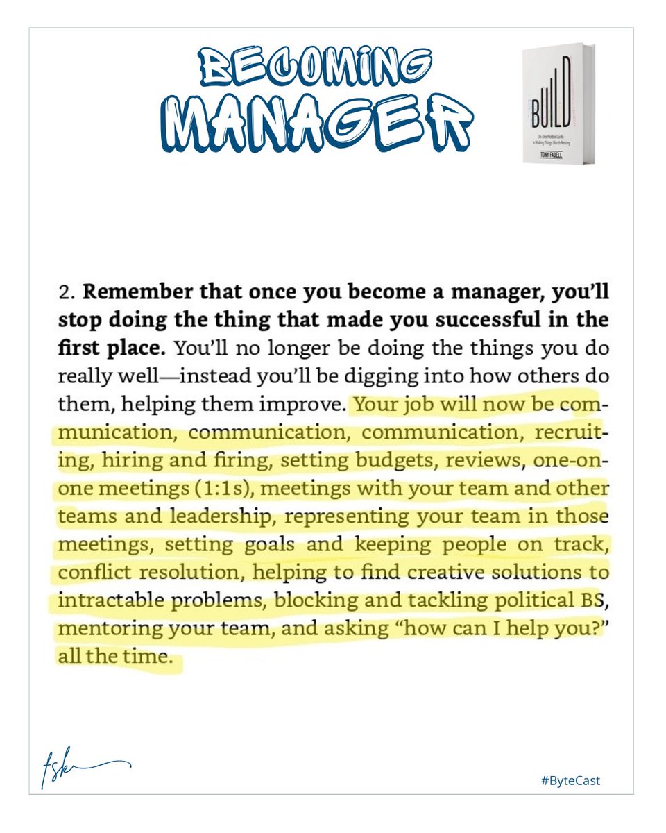 realFaisalKhan's tweet image. Becoming Manager.... Great tips!

#buildbook #thebuildbook #tonyfadell #management #manager #managers #communication #leader #leadership  #bookreader #bookstagram #fsk