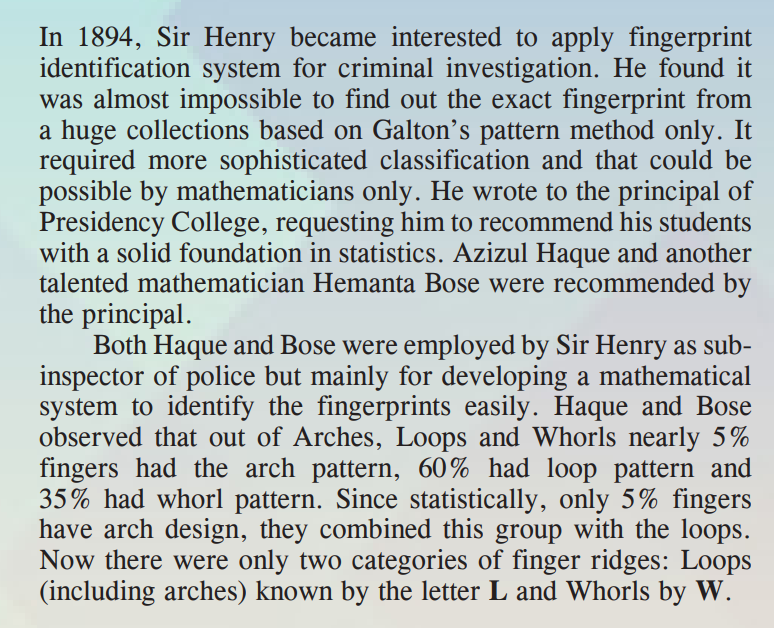 Haque studied mathematics and science at Presidency College, Kolkata. In 1892, Edward Henry sought a...