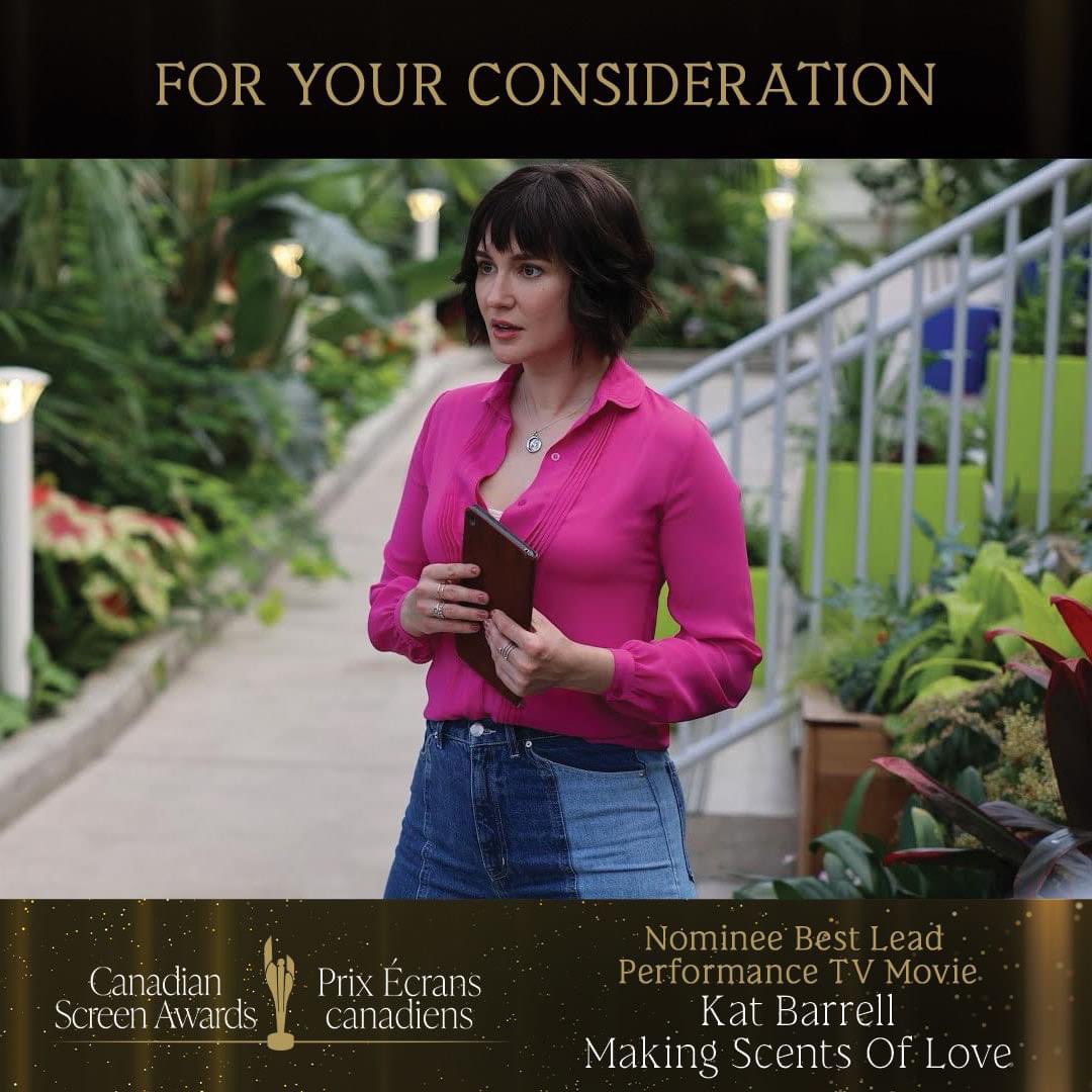 For Your Consideration ✨ 2024 Canadian Screen Awards Best TV Movie - Christmas Island Best TV Movie - Take Me Back For Christmas Best Writing, TV Movie - Kate Pragnell - Take Me Back For Christmas Best Lead Performance, TV Movie - Kat Barrell, Making Scents of Love