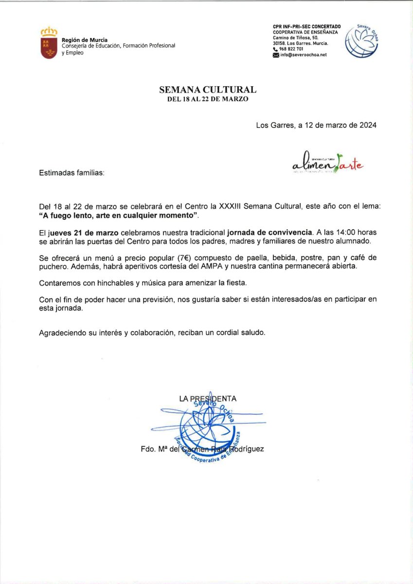No dudéis en asistir a la Gran Convivencia Familiar que ha organizado el <a href="/coleseveroochoa/">Colegio Severo Ochoa</a> 21/03.
La AMPA Severo Ochoa  va a colaborar con la colocación de castillos hinchables para el disfrute del alumnado y aperitivos para todas las familias asistentes.

Os esperamos.