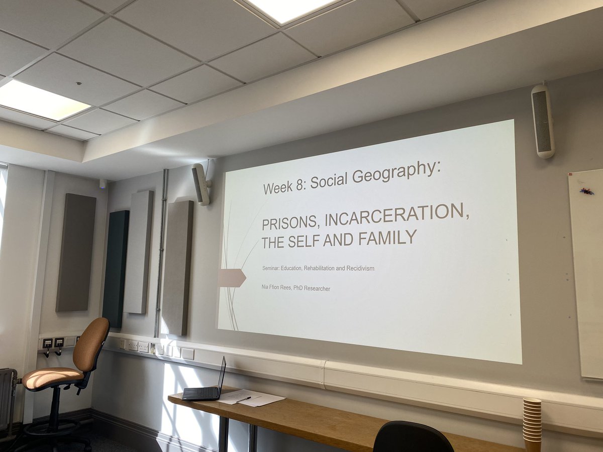 Enjoyed being back in the classroom teaching UG Human Geography students! Lively discussion on creating spaces of care within prisons… a break from writing the #PhD today has somewhat reinvigorated me! @CUGeogPlan @cardiffuni @prifysgolCdydd