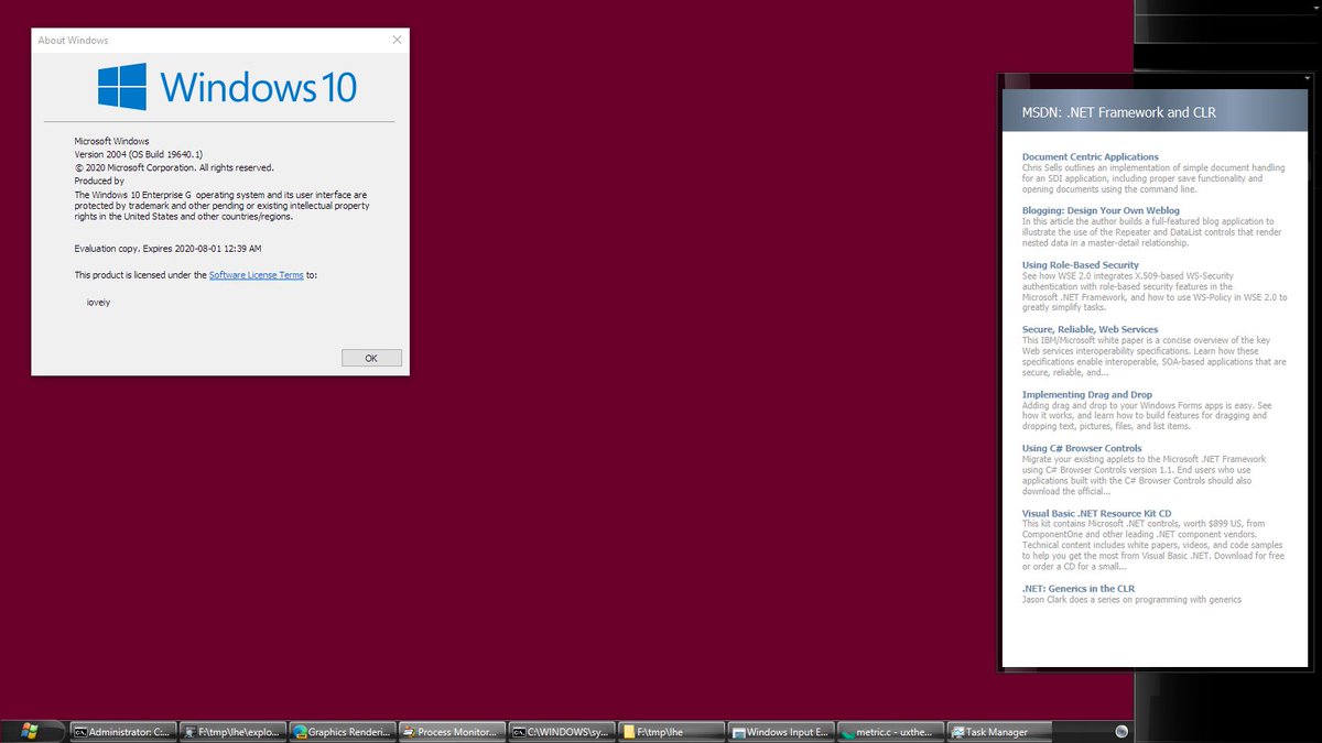 another kinda insane thing 2020 me did was this (4074 explorer on then-current win10)

pic is kinda cut up to fit in a thumbnail, original pic linked in reply