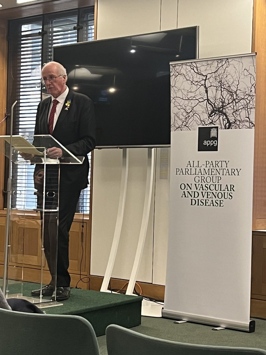 APPG discussions on Vascular and Venous Disease. Key points: community screening, clinical upskilling, collaborative working, effective pathways &amp; data to contribute to disease prevention and GIRFT.
“We want to change the focus of health here at Westminster” Jim Shannon MP