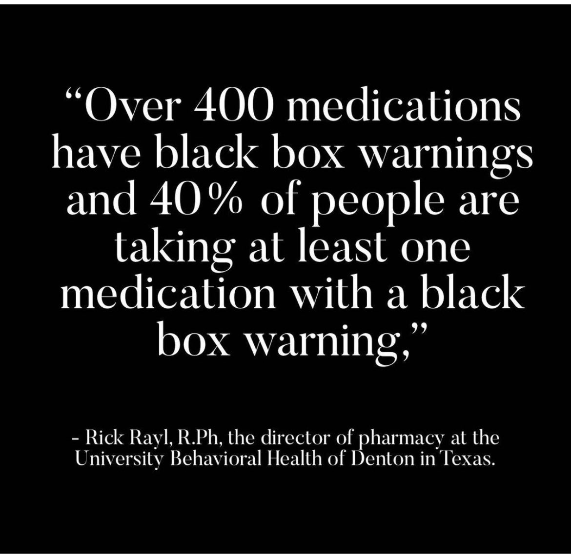 Are you taking a medication with a black box warning? Did your provider discuss this with you prior to prescribing?

#informedconsent #blackboxwarning