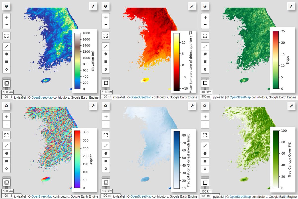 New #EarthEngine tutorial from the developer community just published – a workflow on species distribution modeling 🐦🦋🐯🏞️ 👉 developers.google.com/earth-engine/t… #python #geemap #habitat