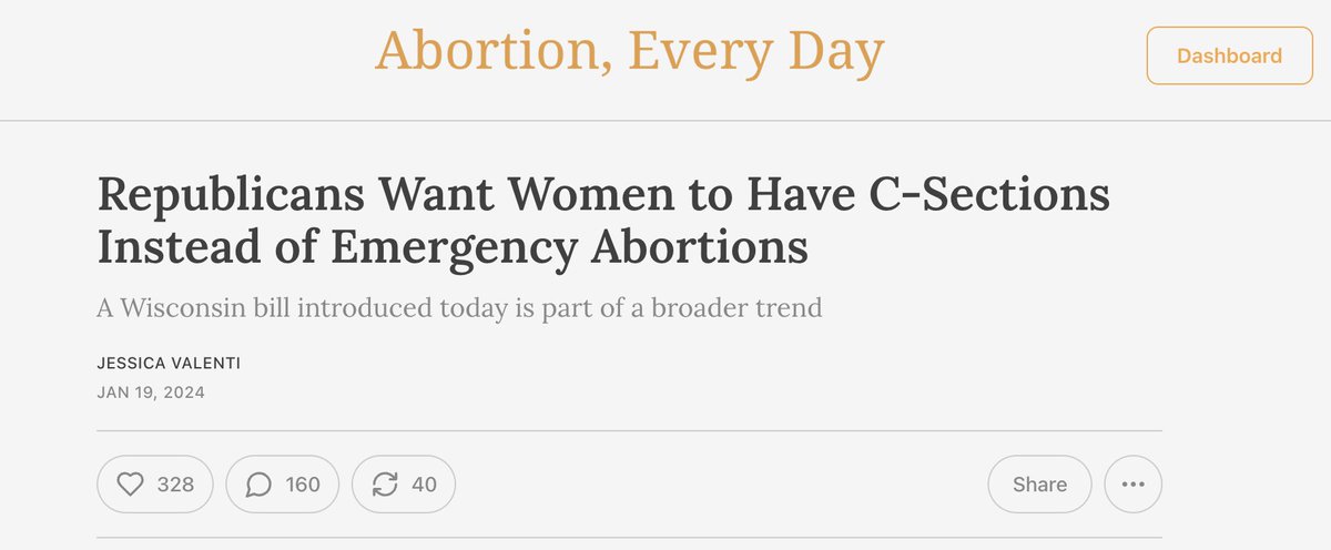 JessicaValenti's tweet photo. In January, I warned that Republicans wanted women with life-threatening pregnancies to have c-sections instead of abortions - and people didn't believe me!

Today a report out of Louisiana shows that's *exactly* what's happening https://t.co/nLoE52BpFt https://t.co/GcQHShJvrw