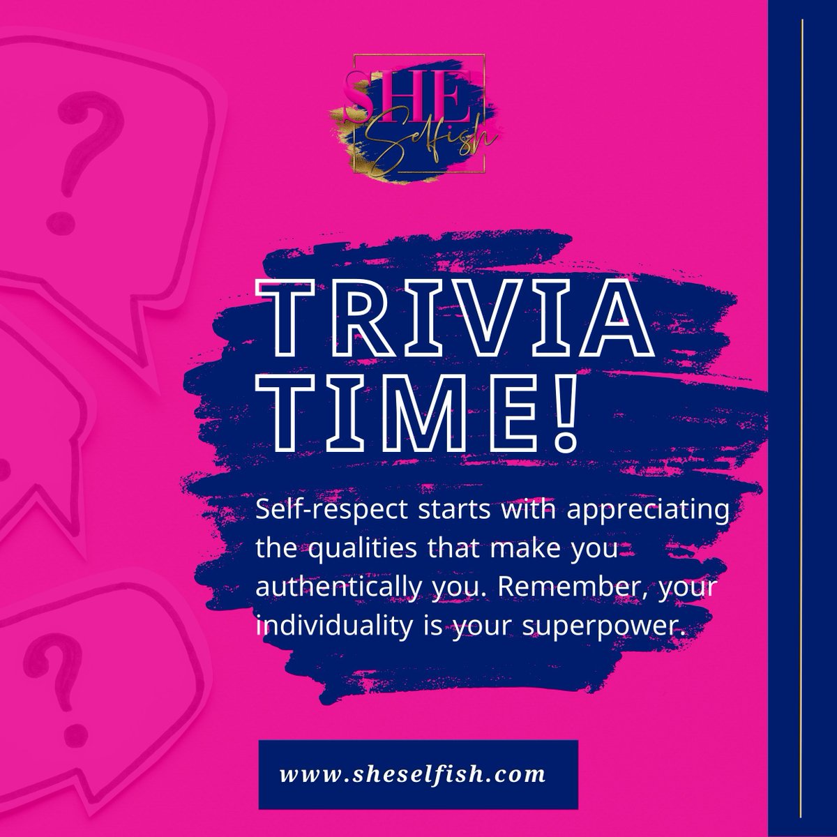 Hey, sis! Dive into the world of self-discovery. 🚀 🌟 It's not just about appreciating your individuality; it's about recognizing that your unique traits are your superpower, your secret sauce in navigating life's journey. 💪✨ 

#SelfRespectTrivia
#BeYourOwnHero
#OwnYourStory
