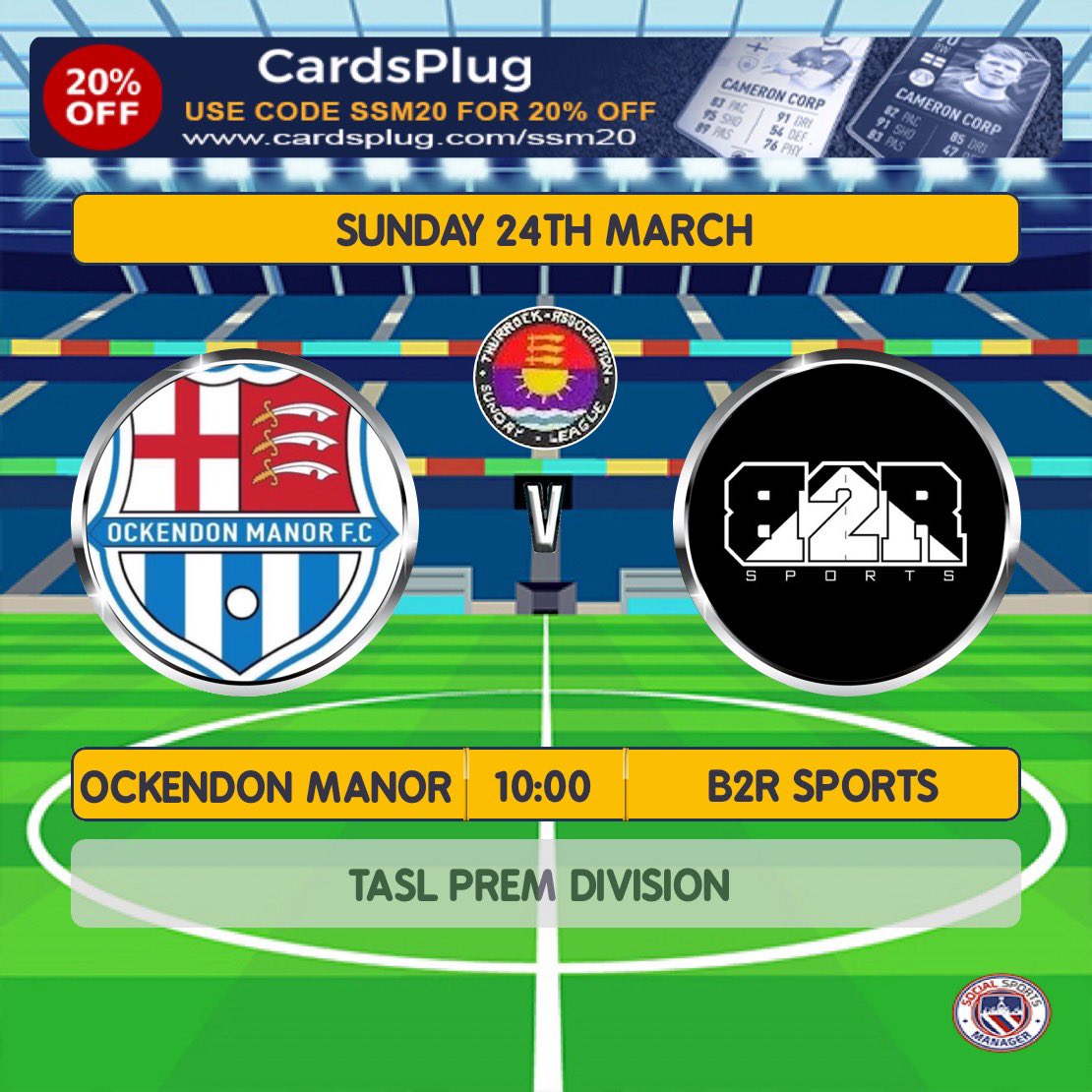 Last League game of the season Sunday as we look to try and secure 2nd spot after a horrendous start to the season …looking to finish strong v a very good B2R sports side 

Should be a cracking game this 🔥

#UTM