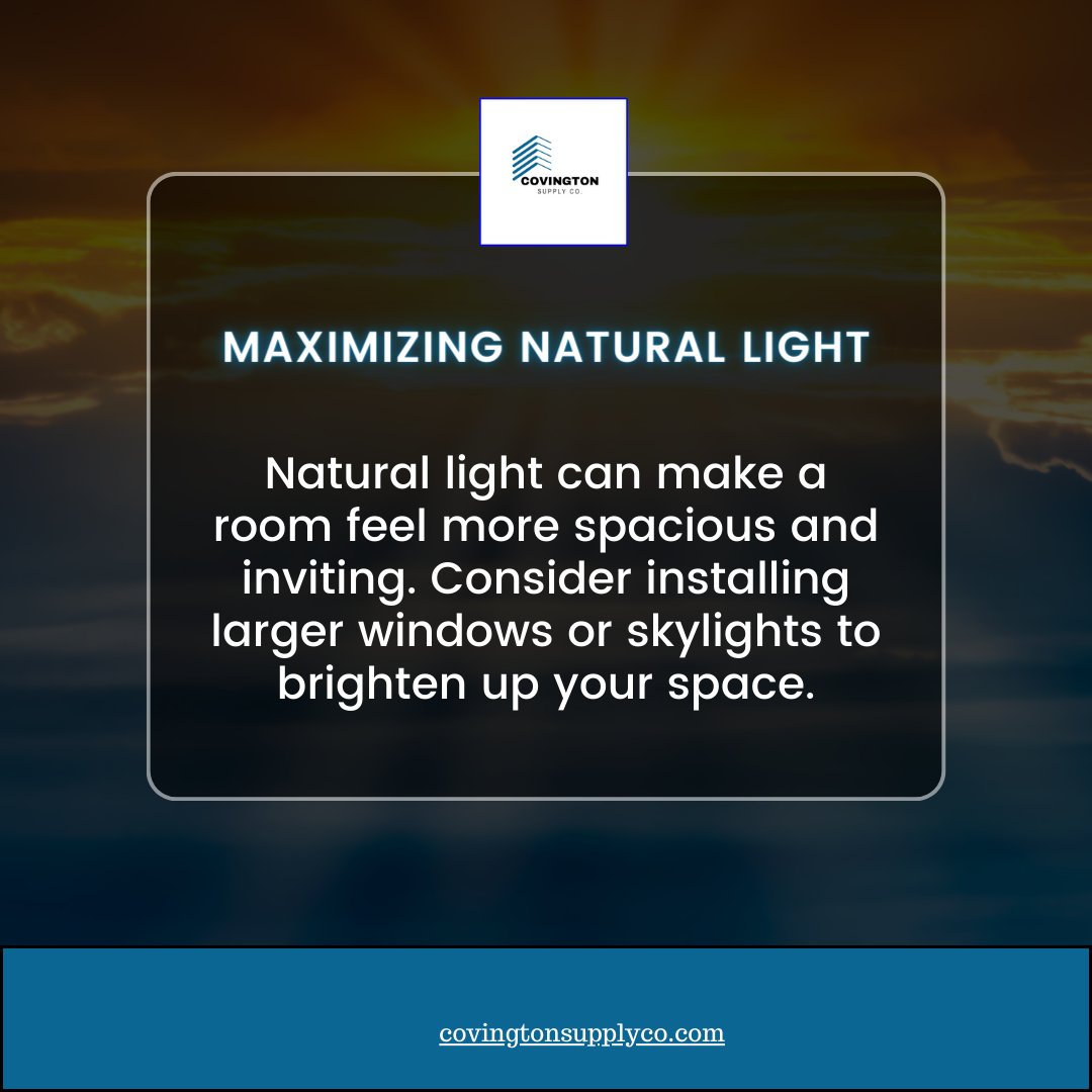 _CovingtonCo's tweet image. Let the sunshine in! Brighten up your home with natural light!

Share your favorite natural light hacks in the comments below!

#covingtonsupplyco #homedesign #naturalbeauty #sustainableliving
