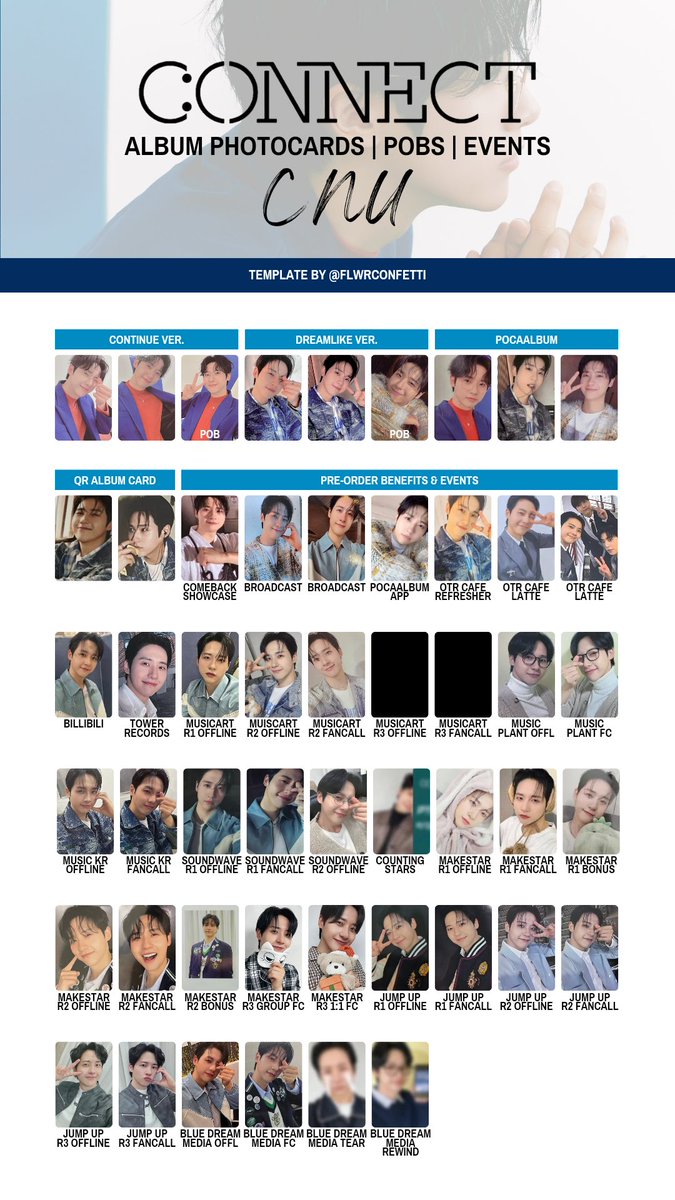 flwrconfetti's tweet photo. B1A4 | 비원에이포

"Connect" photocard template

Album • Pre-Order Benefits • Events

updated: March 19, 2024

B1A4 포카 | 비원에이포 포카 

#B1A4 #CNU #Sandeul #Gongchan https://t.co/5eo0tnNRAe