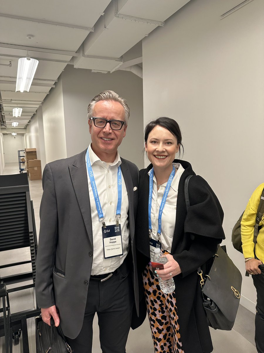 My fellow @BGameAlliance member & fav metaverse lawyer @davidbhoppe snuck backstage to meet up after my talk w/ @deantak & @lexiwangler about #web3gaming comms+PR at the @SuiNetwork blockchain gaming conference today #GDC2024 🥹❤️ what a badass 😈