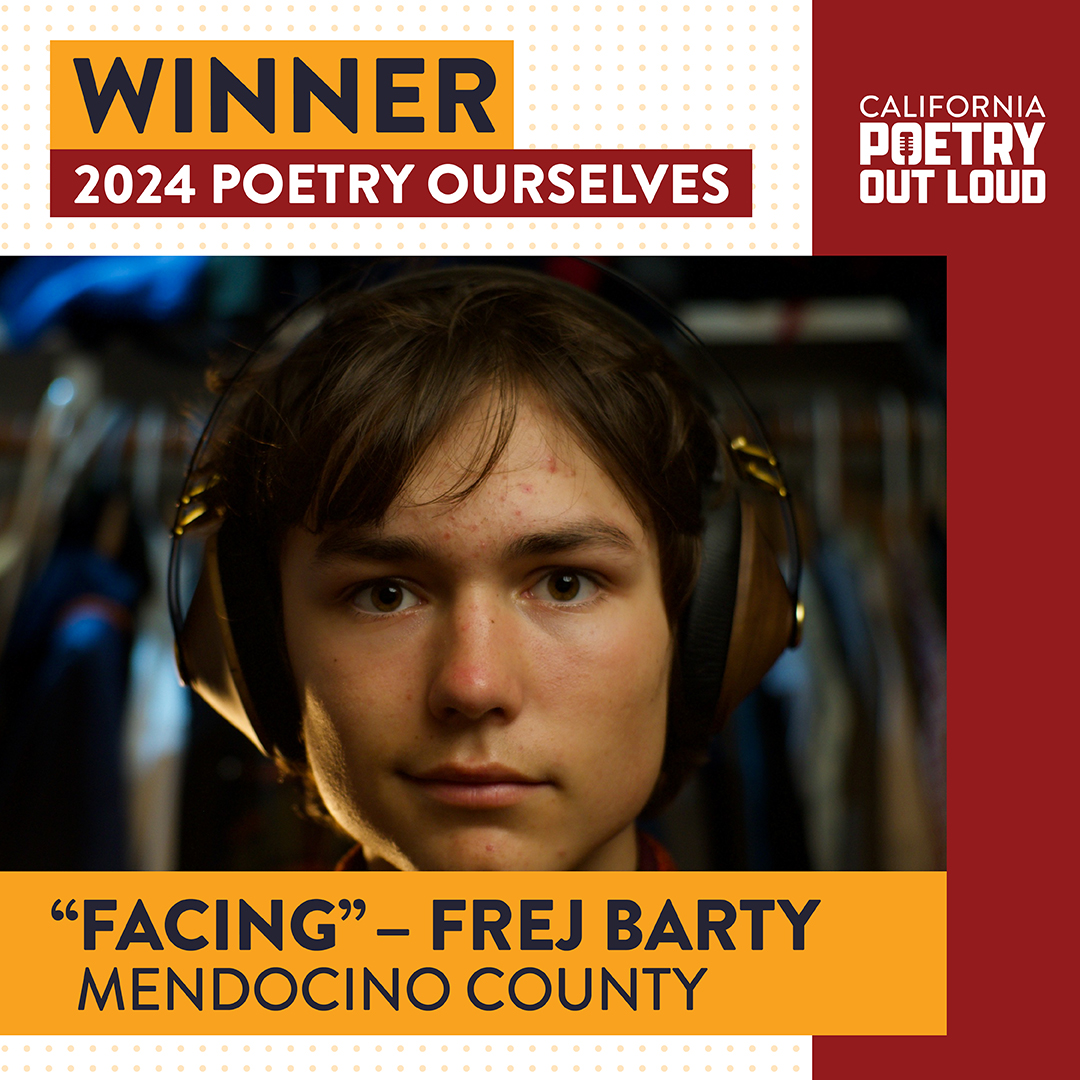 CalArtsCouncil's tweet photo. Since 2019, CA Poetry Out Loud county champions have been invited to submit original written works for a side competition, known as Poetry Ourselves. Join us in congratulating this year's winners, whose poems are now featured online at https://t.co/vqqXyNSaWC!!! #ArtsCA #POL24 https://t.co/OSsIHrJ6CY