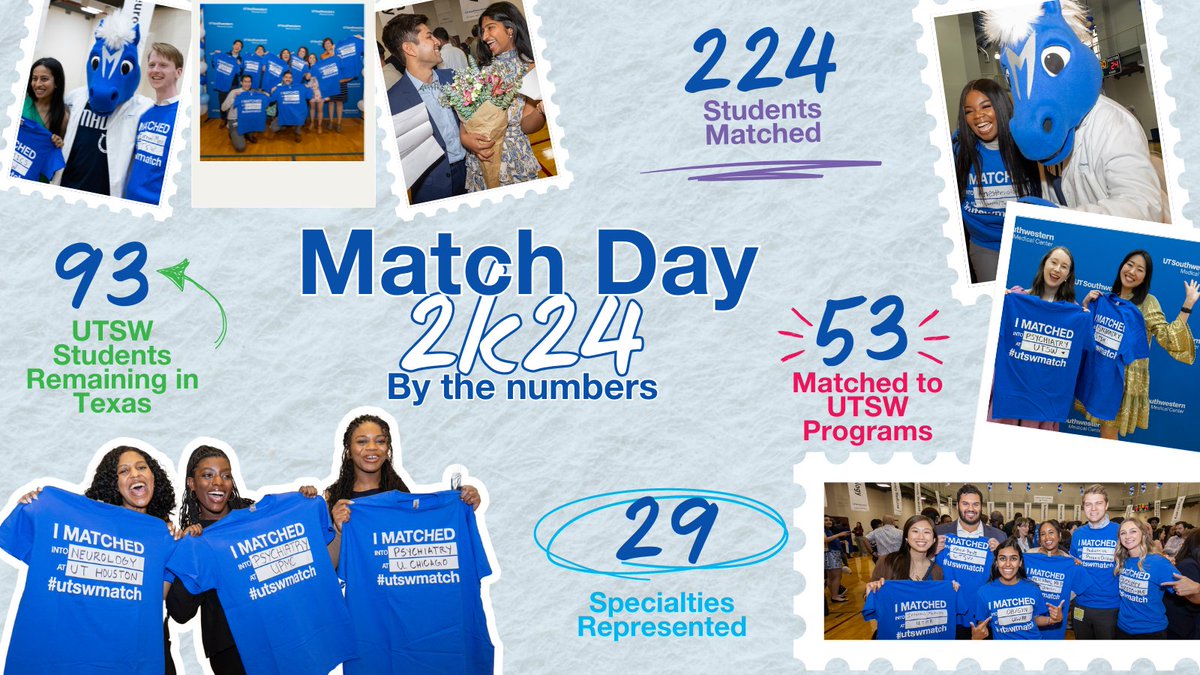 A match made in Dallas! Check out all the stats and see where the #Classof2024 matched! #utswmatch #match2024 bit.ly/48XJqHr