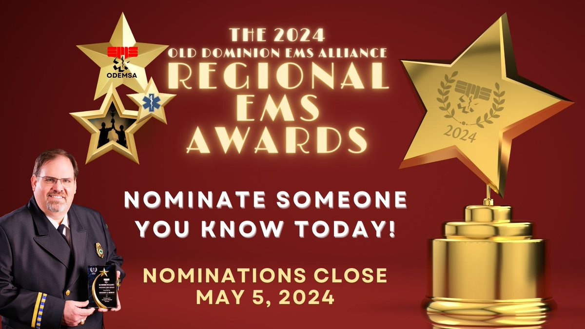 Nominate your EMS heroes for the 2024 ODEMSA Regional EMS Awards! Submit your nominations now and help us celebrate their incredible contributions. Full details 👉 odemsa.net/2024-ems-award…