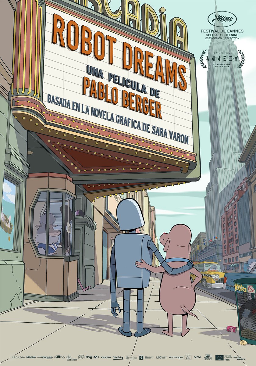 Aftasher's tweet photo. Corrección: 

Robot Dreams es la mejor película del año, genuinamente creo que el mundo sería un lugar mejor si todos se dieran la oportunidad de verla. https://t.co/uhG0UVn8hu