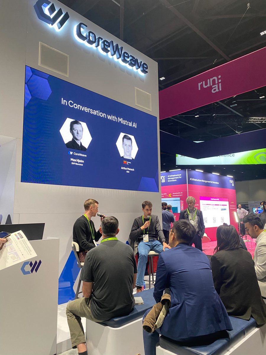 The 1st full exhibition day of #GTC24 was a blast! Thanks to all of our partners and to the attendees for stopping by Booth 1208. Make sure to come by tomorrow for a @ConductorTech demo, sales team meeting, or one of our speaker presentations 💙 @MistralAI @purewebinc @runailabs