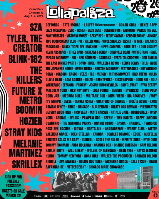 WORLDMUSICAWARD's tweet photo. #StrayKids to headline Lollapalooza 2024! 💪🇺🇸🏟️🔥👑👑👑👑👑👑👑👑💚🖤 https://t.co/edKwON2EB6