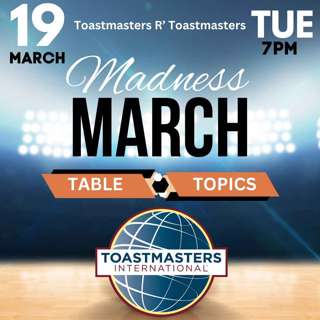 We are about to go up!!! Message me if you want more info. 

#toastmastersinternational #toastmastersrtoastmasters