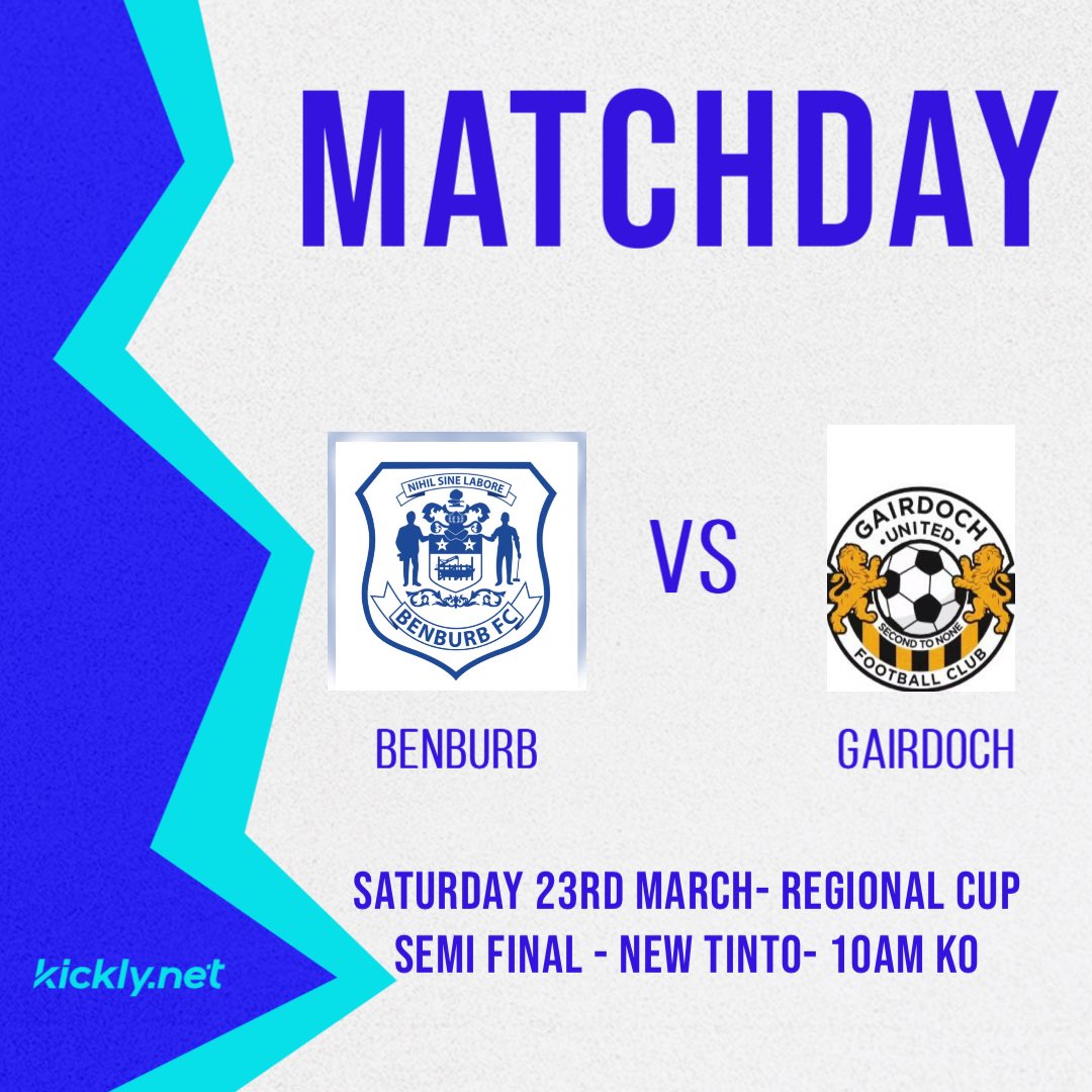 The big games just keep coming. 

We meet table toppers Gairdoch at home in the semi final of the regional cup. Another chance to get to another final this season for this amazing group of players. 

Come along give the boys your support. 

Come on the Chookies 🔵⚪️🔵⚪️⚽️