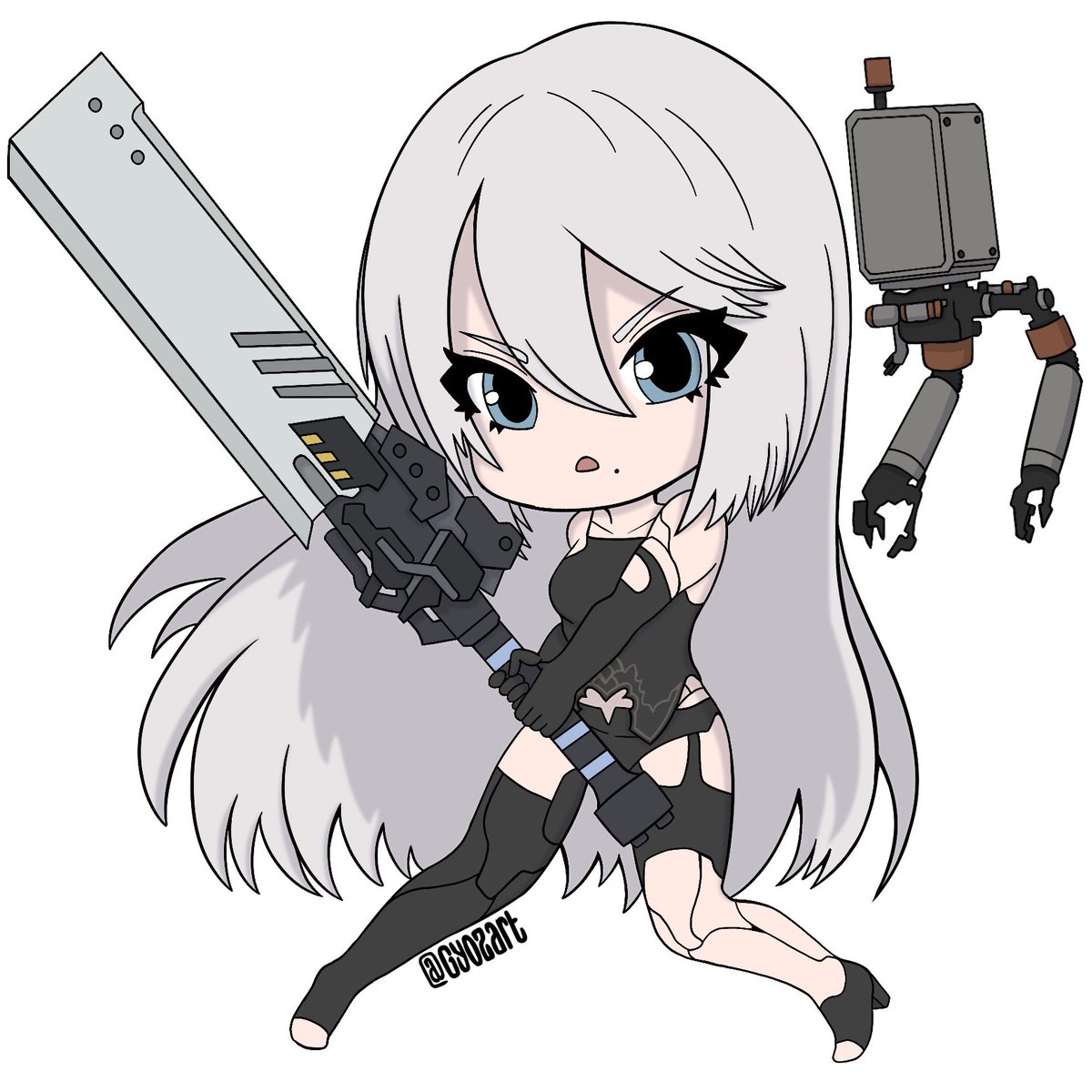 Smol Yorha members!!! They’ll be available as charms soon 👀 #NieR #NieRAutomata