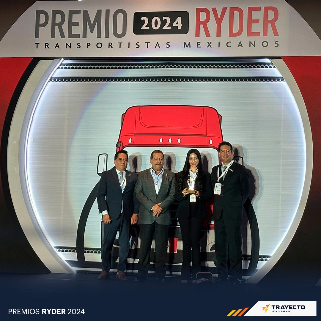 Estamos muy orgullosos de compartir que nuestra empresa Larmex recibió el premio de grandes transportistas categoría AAA+ en los #PremiosRyder2024. ¡Felicidades! #Trayecto #PremiosRyder2024 #Larmex