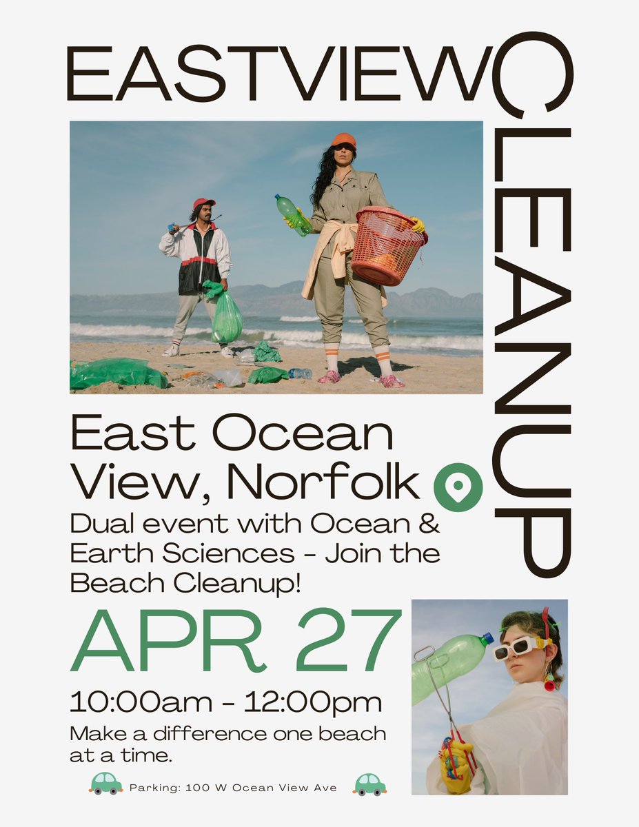BGSOatODU's tweet photo. 🌊 Join us for a cleanup event on April 27 at East  Ocean View from 10 am to 12 pm! We'll be teaming up with Ocean &amp; Earth Sciences to clean up the shore🚮🌊 https://t.co/pQAABAeS97