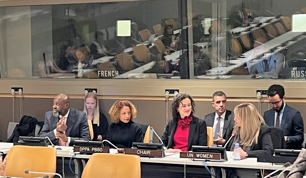 The 🇧🇷 Brazilian presidency of the #UN Peacebuilding Commission held an expert meeting today to promote informal discussions with the women representatives of peacebuilding organizations who were in New York for #CSW68. @UN_CSW 🇺🇳