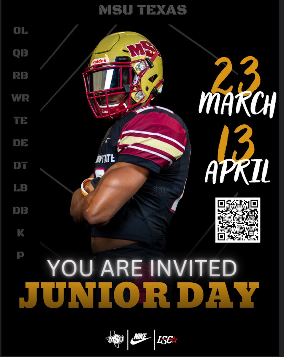 Thanks for the Jr Day invite @Coach_MC_MSU ! Looking forward to it 💪🏽