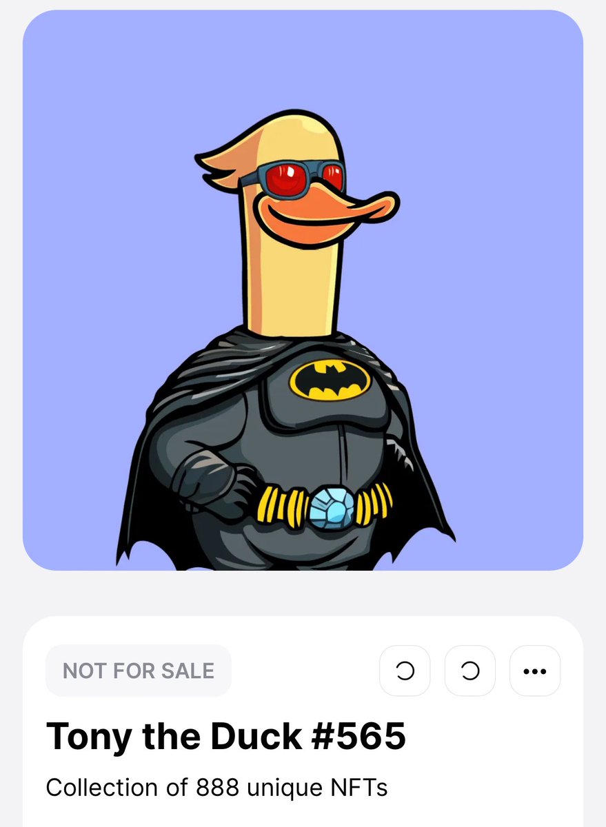 theducktony's tweet photo. 💥Quack up your memory 🧠 with some duck talk on #TON ! If you're missing a duck, hop on over here to mint one🔥. And remember, $Tony's #NFTs are as unique as they come, so don't duck out on them!" 🦆

Mint here 👇
https://t.co/p7fphCx793

#NFT MARKET👇
https://t.co/6z3GX5dakR https://t.co/r2NWv1B3te