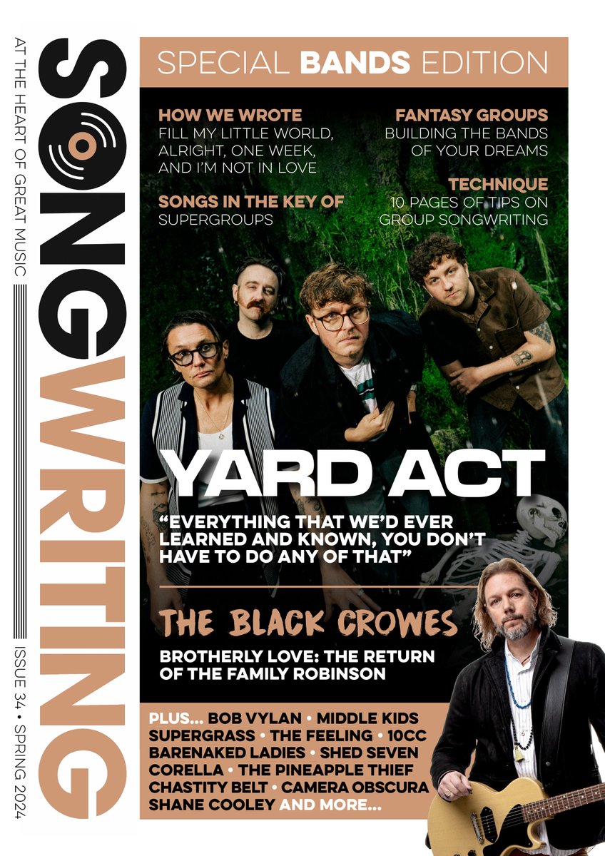 Songwriting Magazine (@songwritingmag) on Twitter photo Our Spring issue is out now and it's a bands special, with @yardactband <a href="/theblackcrowes/">The Black Crowes</a> @bobbyvylan @middlekidsmusic <a href="/shedseven/">Shed Seven</a> <a href="/thefeeling/">The Feeling</a> plus more interviews, news, tips and reviews.
Subscribe today... steadyhq.com/songwriting/
#songwriting #songwriters #musicmagazine Our Spring issue is out now and it's a bands special, with @yardactband <a href="/theblackcrowes/">The Black Crowes</a> @bobbyvylan @middlekidsmusic <a href="/shedseven/">Shed Seven</a> <a href="/thefeeling/">The Feeling</a> plus more interviews, news, tips and reviews.
Subscribe today... steadyhq.com/songwriting/
#songwriting #songwriters #musicmagazine