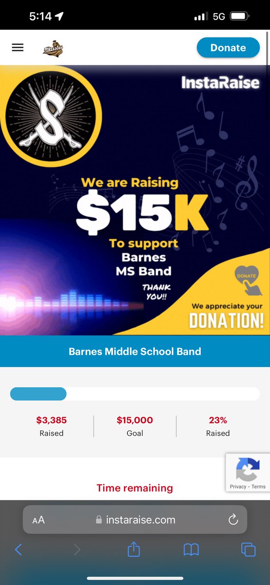 InstaRaise Fundraiser kick off today!! Great start just for Day 1!