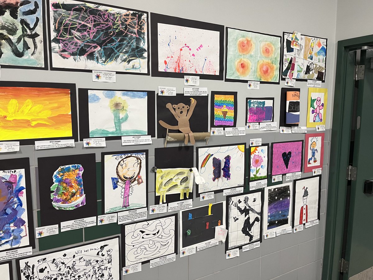 Amherststschool's tweet photo. Amherst Street exhibit at the Youth Art Show.  Stop by Nashua High School South from 6:00 - 8:00pm to check out cool artwork by Amherst Street and Nashua students. ⁦@NASHUASCHOOLS⁩ #nsd42 https://t.co/JuhrNa8SoO