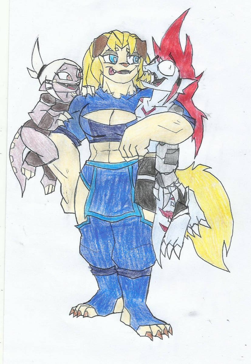 This is my dog ​​knight rpg fanart, Jeane meeting his friends Rady and Apiz. Apiz and Rady: mine Jeane belongs to @CeeHaz from his dog knight rpg art #dogknightrpg #crossover #ocs 📷