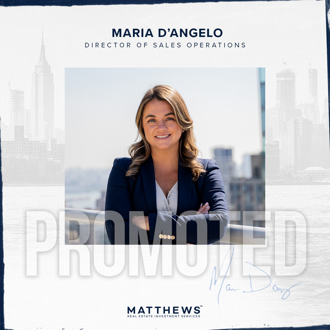 Congratulations Maria D'Angelo for being promoted to Director of Sales Operations! 👏

#Matthews #CRE #RealEstate #Promotion #SalesOperations