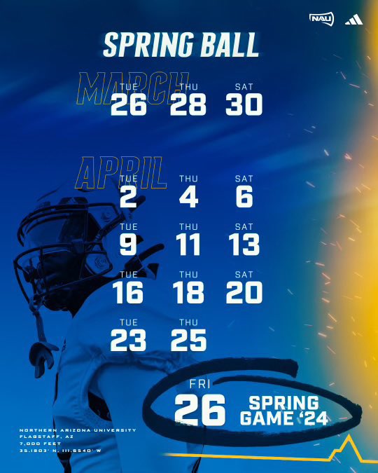 Thank you @CoachSwanson_ & @NAU_Football for the Junior Day & Spring game invite 🙏🏾 @coachjsam @WillieCarter34 @dominique_criss @coachstew06 @CoachJMartin56 @dominique_criss @The_JonesonDeck @bowievolfb