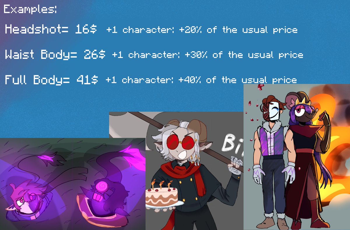 Commissions open (a thread 🧵)