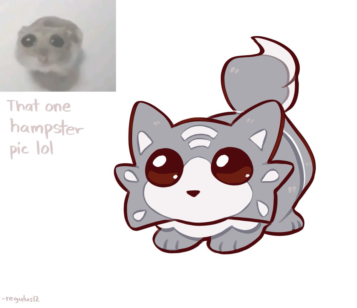 [shitpost] that one hamster image but kittone ahhahahahdhnamcksks #loomianlegacy #loomianlegacyart