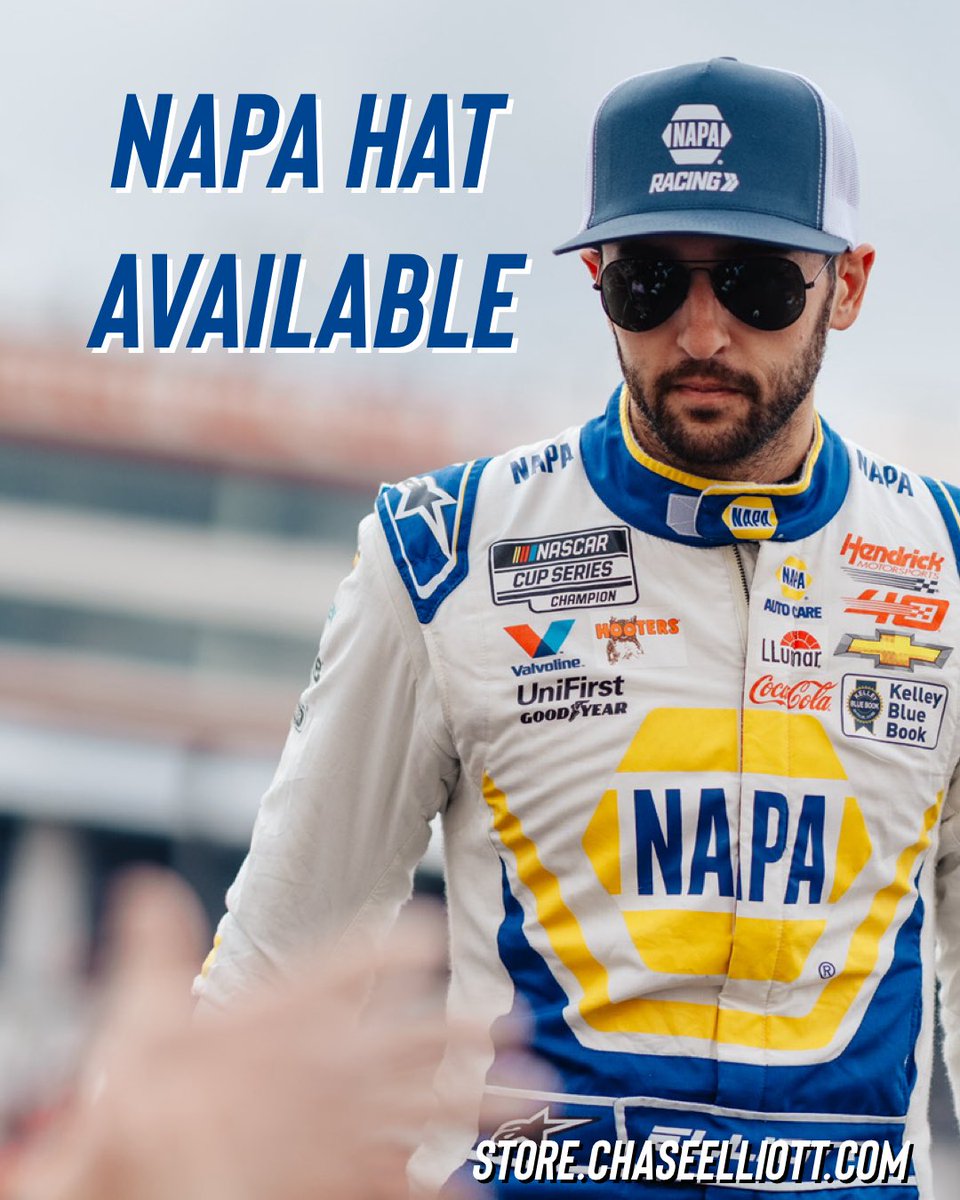 .@NAPARacing hat online now! 🧢➡️ store.chaseelliott.com/collections/ad… #CE | #ChaseElliott | #di9 | #NASCAR | #NAPA