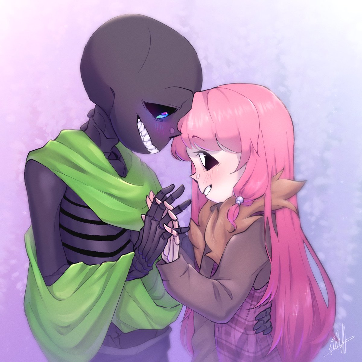 Star24Lunar's tweet photo. @itsR4bb1t I dont show my female skele girl enough love so here's Sadie if she catches your attention XD. Also try not to burn yourself out your like one of the reasons why I even look at Twitter XD https://t.co/yEMrwJEl43