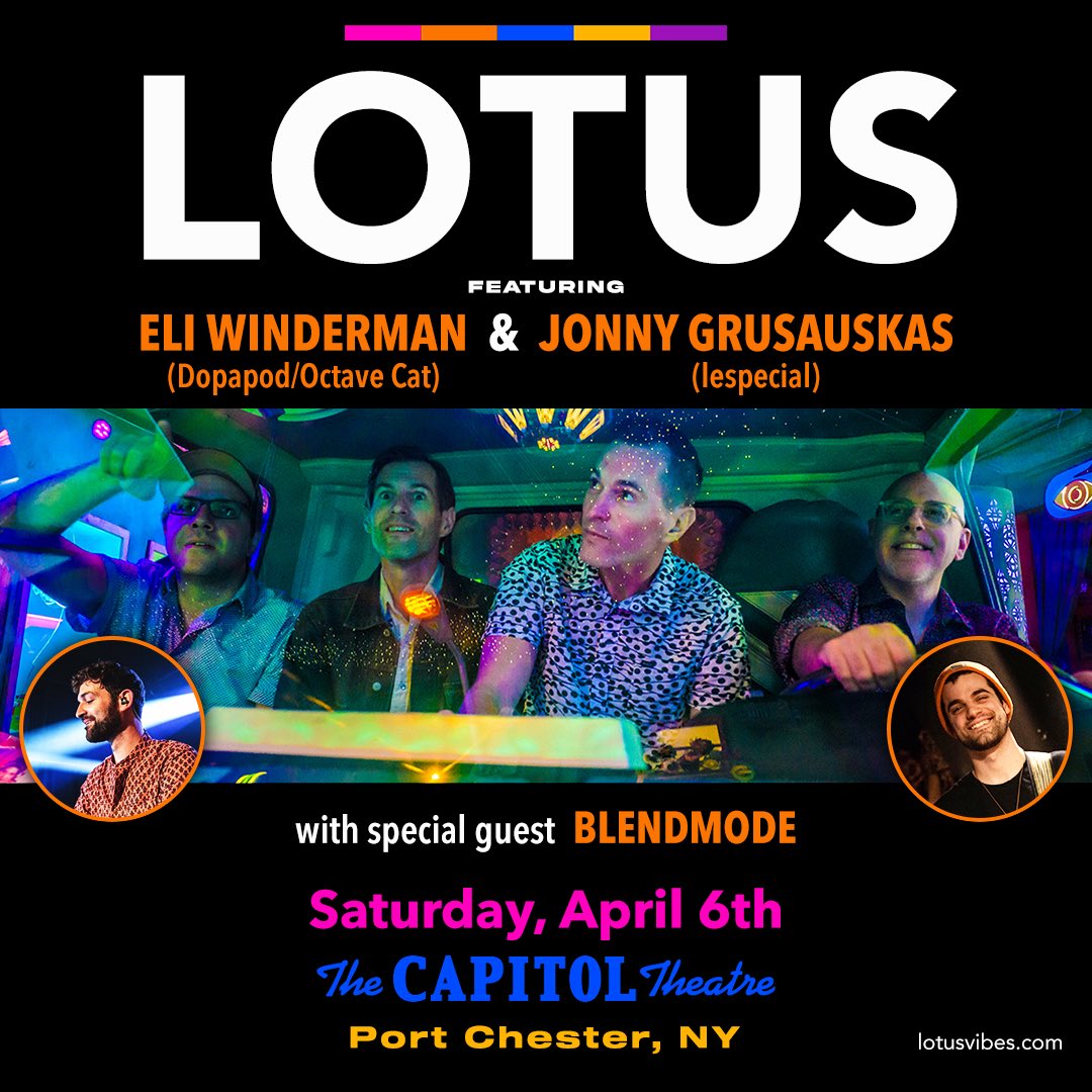 Pleased to announce our friends Eli Winderman (@Dopapod / @OctaveCatMusic) and Jonny Grusauskas (@lespecialmusic) will join us as special guests at our show on Saturday, April 6th at the @capitoltheatre! Grab your tickets 🎫 for a night of jams -->> brnw.ch/21wI1RK