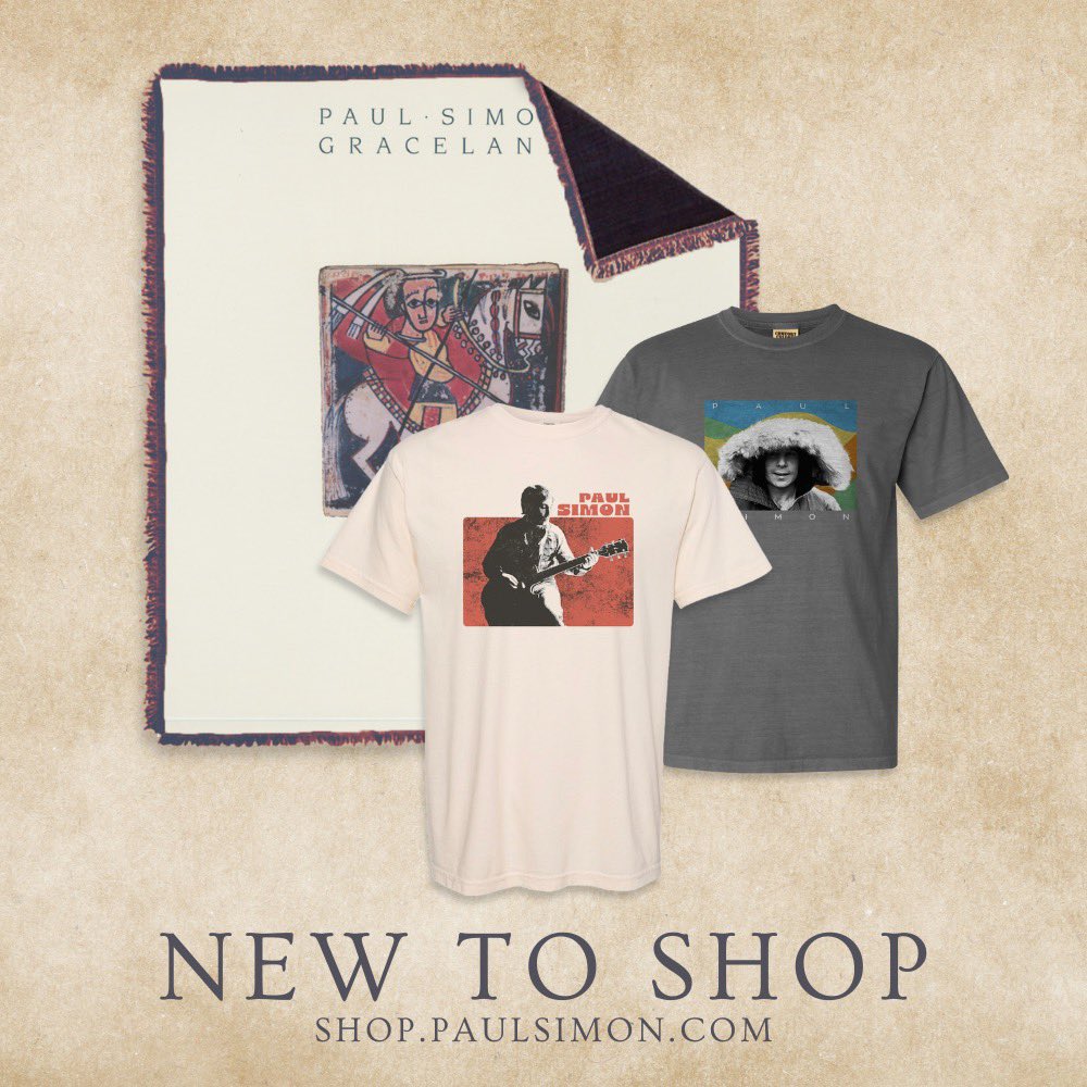 New merch has been added to the Paul Simon online store! Shop now at shop.paulsimon.com.