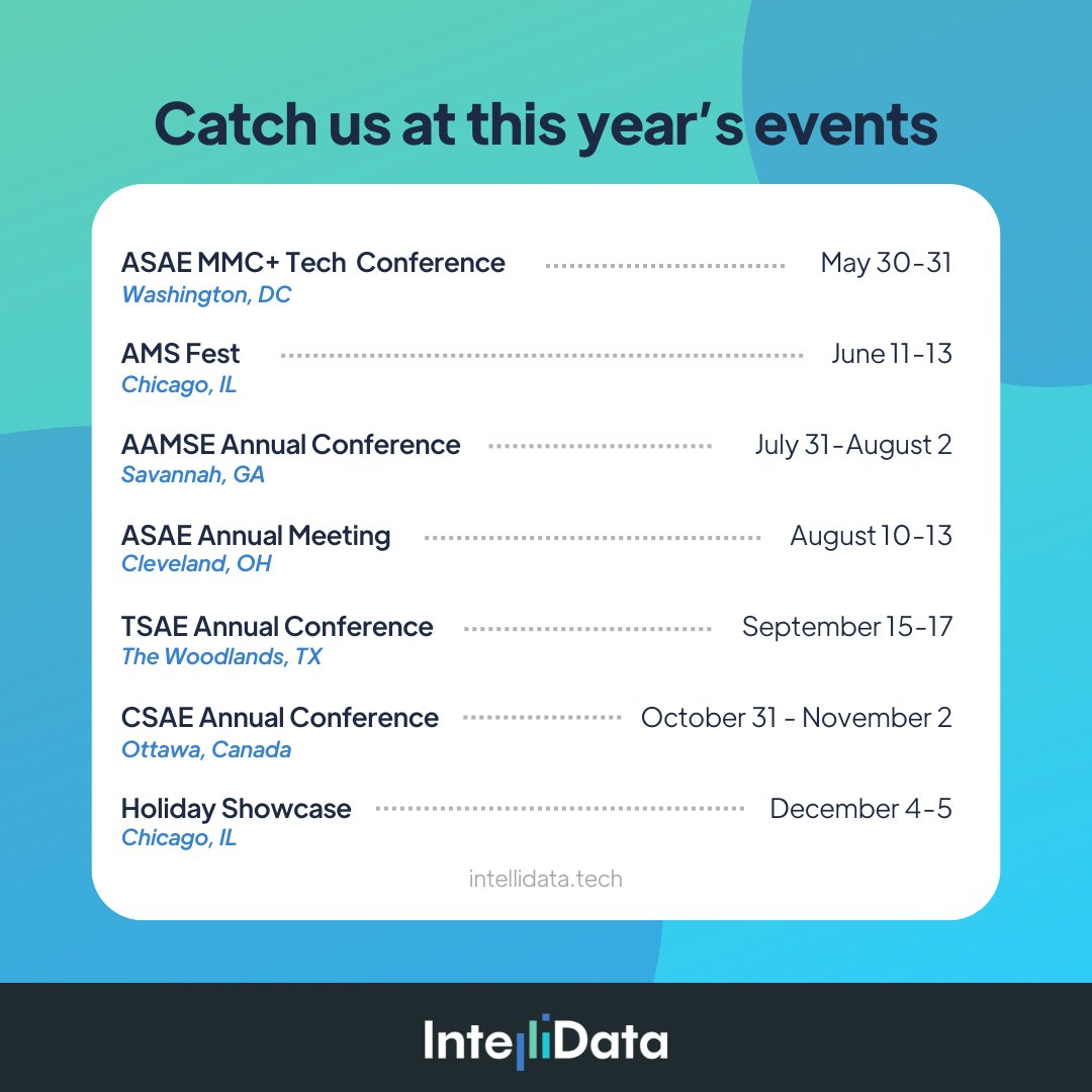 📅 Save the dates! We can't wait to come together with association leaders and executives, partners, and fellow solution providers to innovate, collaborate, and thrive. Let's make this year one for the books! #association #associationevents #assnchat #associations