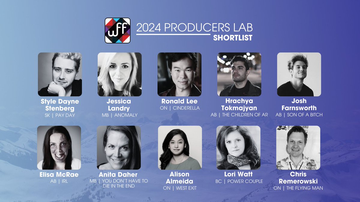 We're pleased to announce the shortlist for the 2024 WFF Producers Lab! Sponsored by @WFW_Intl @creativebcs @Netflix_CA
