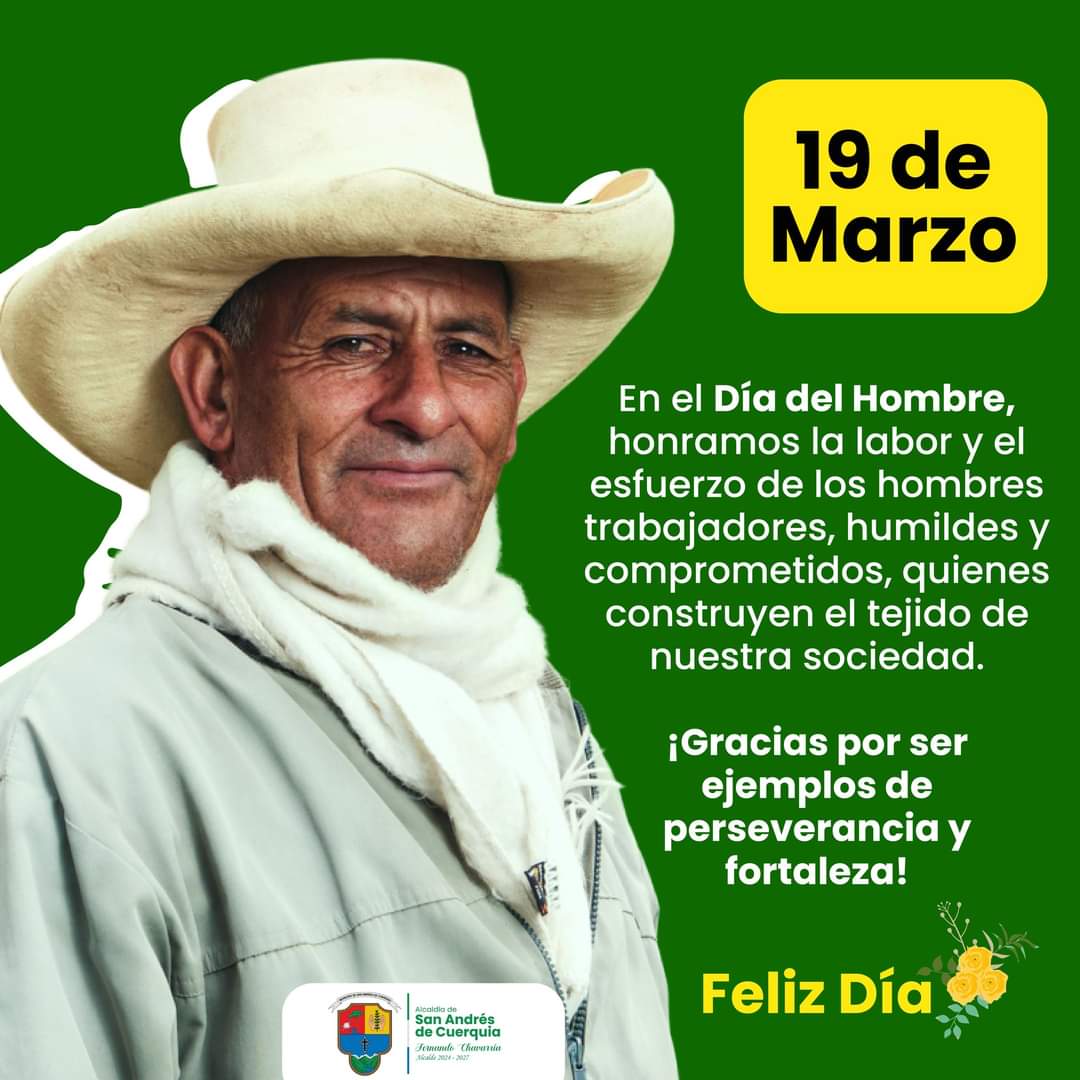 ¡Feliz Día del Hombre! 🎉 
Gracias por ser ejemplos de fortaleza. 💪